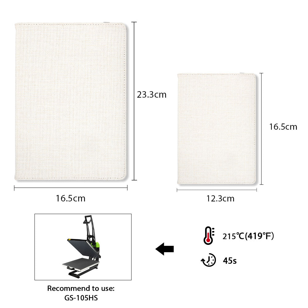 Linen Notebook-A6-with Blank Paper Inner-60pcs