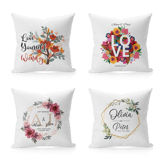 Sublimation pillow case Linen Cushion, Pure white