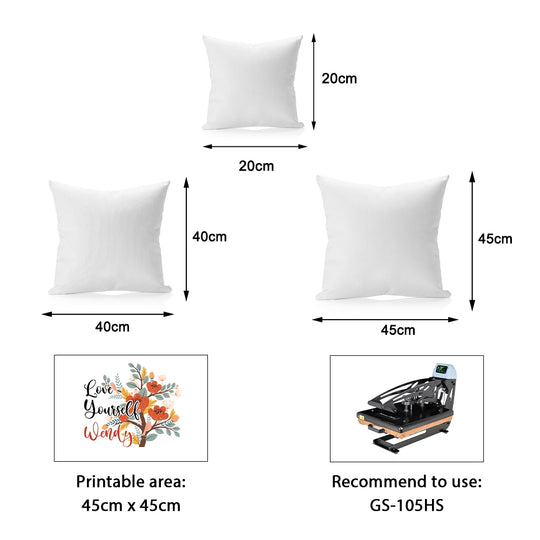 Sublimation pillow case Linen Cushion, Pure white